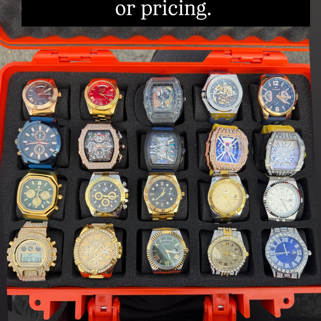 Luxury Watch Collection In Display Case
